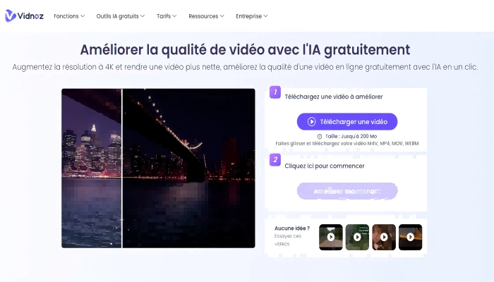 Vidnoz AI ameliorateur de video