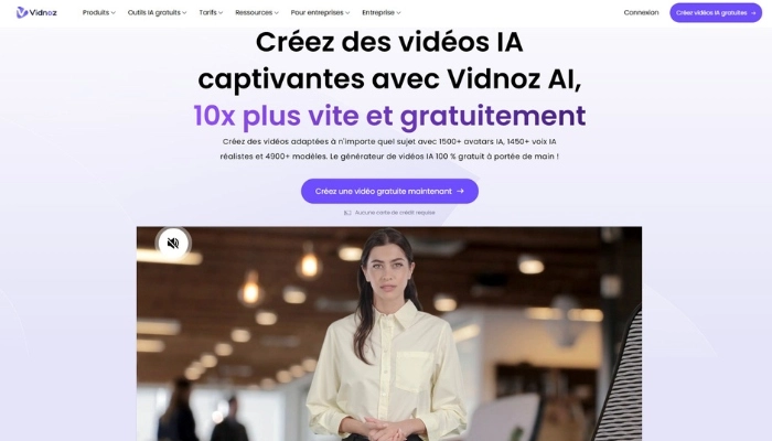 vidnoz ai logiciel de capsule video gratuit en ligne