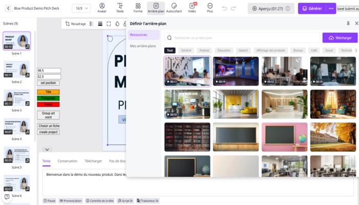 Vidnoz AI pitch video cinq