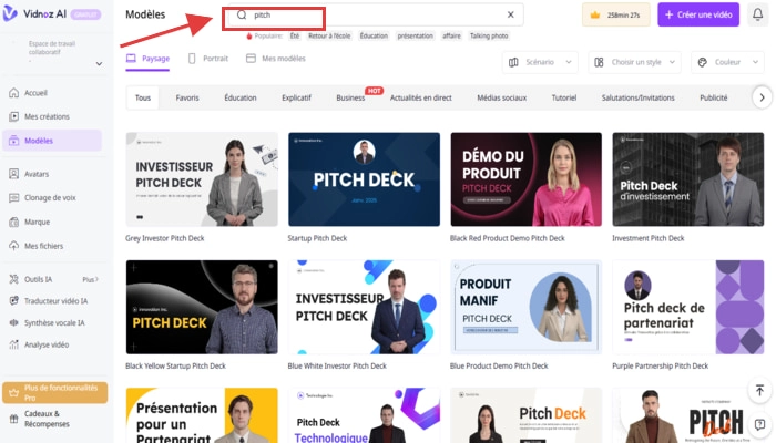 Vidnoz AI pitch video un