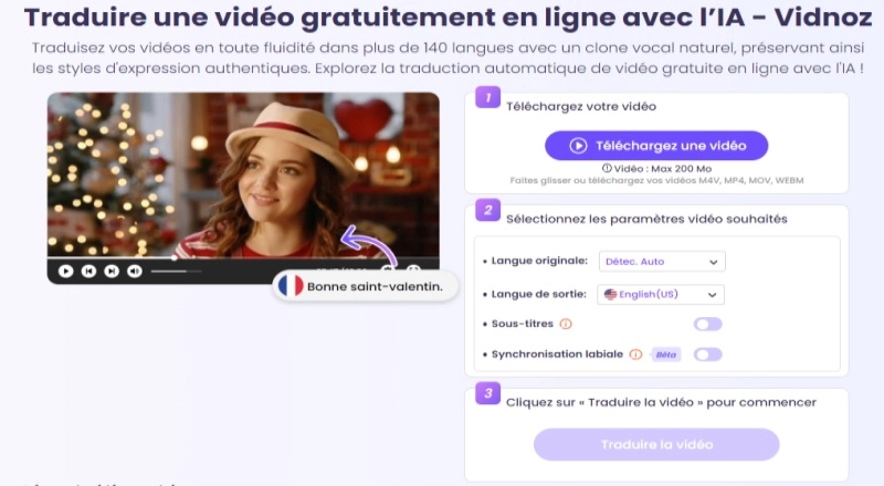 vidnoz application doublage ia