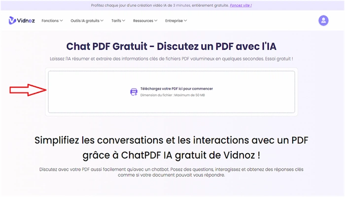 vidnoz chatpdf etape un