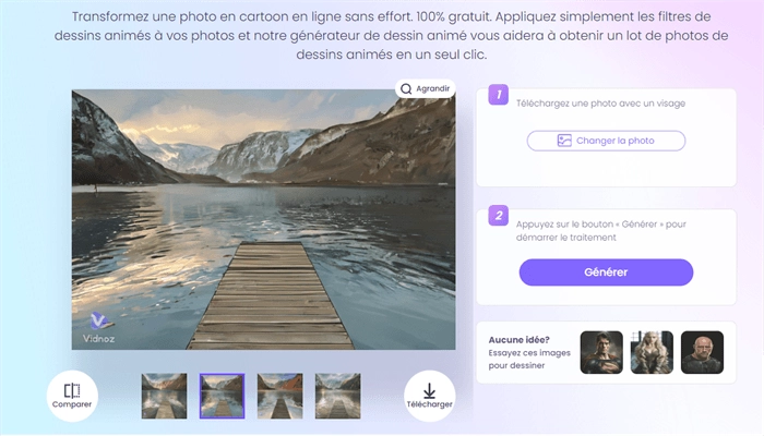 vidnoz transformer une photo en peinture