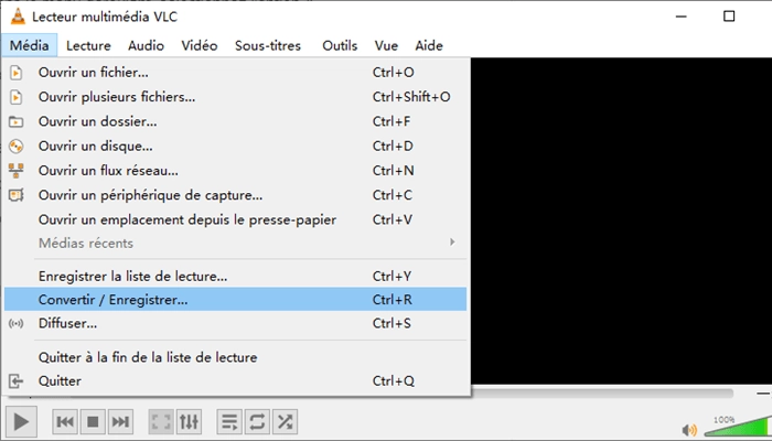 vlc estape pour extraire audio video