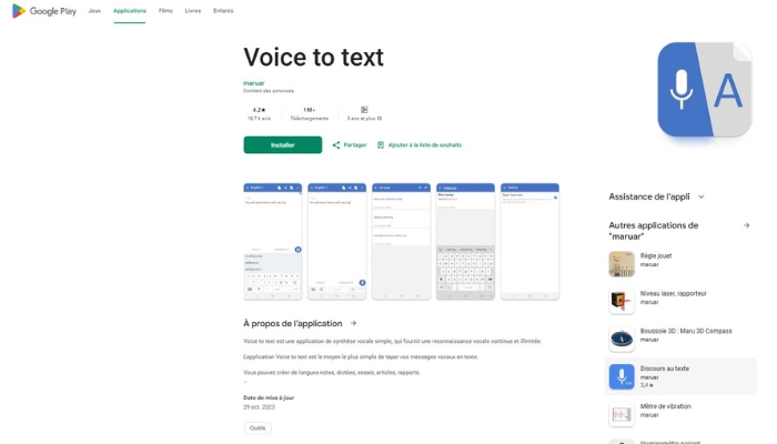 voice to text application gratuite de speech to text ia pour mobile