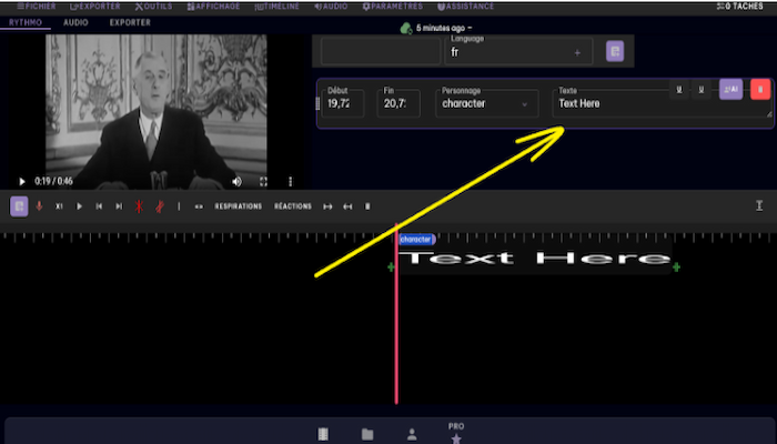 voxdub bande rythmo etape trois