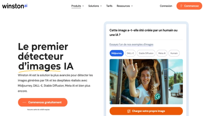 Winston AI detecteur image IA