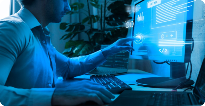 Support informatique virtuel avec synchronisation labiale