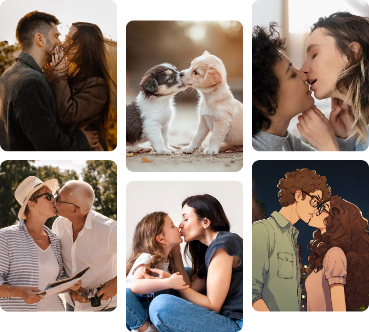 Générateur de kiss IA pour tous les scénarios