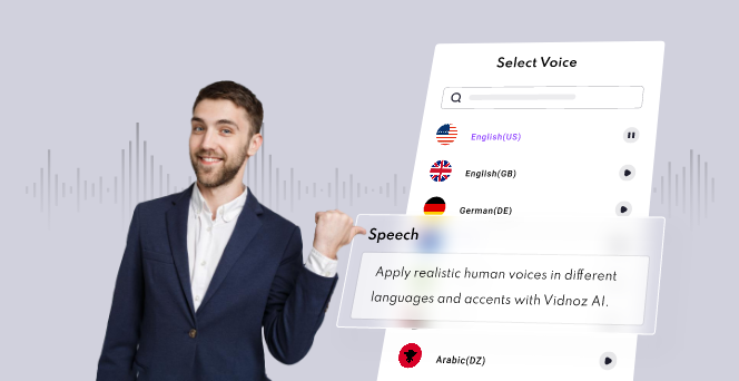Créez des voix IA avec Vidnoz AI